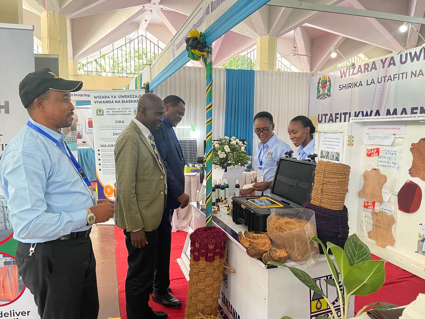 Director General TIRDO accompanied by Director of ICTT in one of the visits during the 47th DITF 2023 